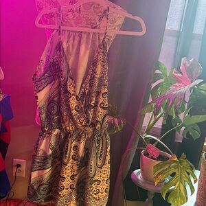 Paisley Print Sleeveless shorts romper